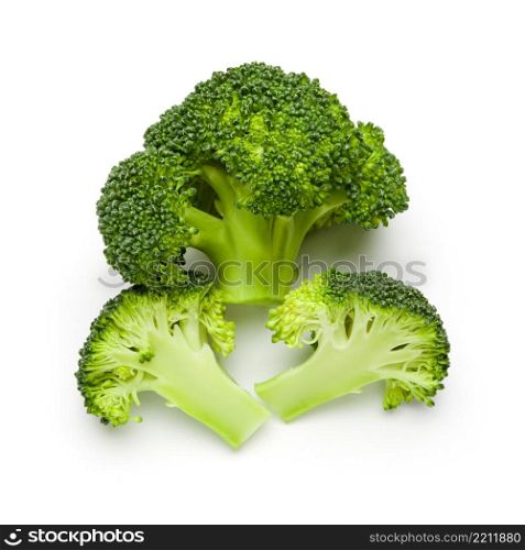 fresh Broccoli salad isolated on white background. Broccoli isolated on white background