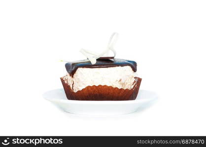 fresh cake isolated on a white background