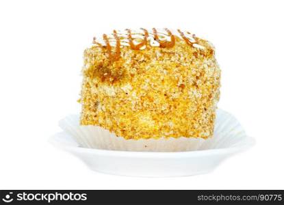 fresh cake isolated on a white background