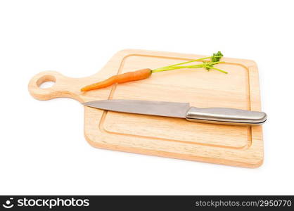 Fresh carrots isolated on the white