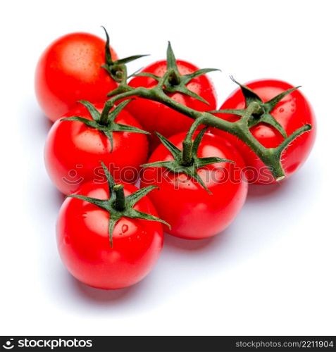 fresh cherry tomato isolated on white background cutout. fresh cherry tomato isolated on white background