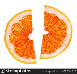 fresh citrus slices isolated on white background