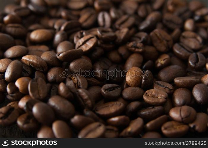 fresh coffee beans background - Stock Image