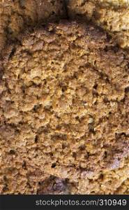 Fresh crispy pastry made from oatmeal and wheat flour. oatmeal cookie background