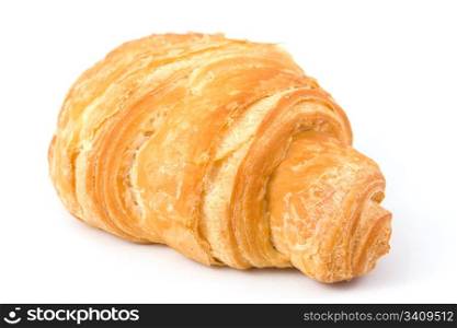 Fresh croissant isolated on a white