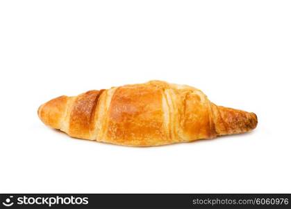 Fresh croissant isolated on the white background