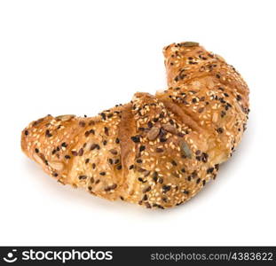 fresh croissant isolated on white background