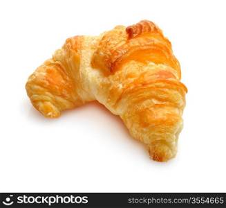 Fresh Croissant On White Background