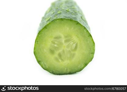 Fresh Cucumber. Fresh Cucumber and slices white background.
