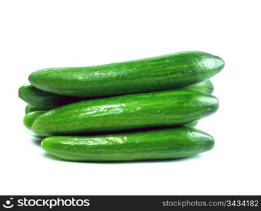 Fresh Cucumber over white background. Fresh Cucumber