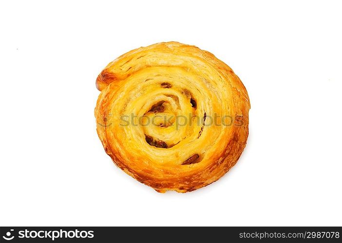 Fresh danish pastry isolated on the white background