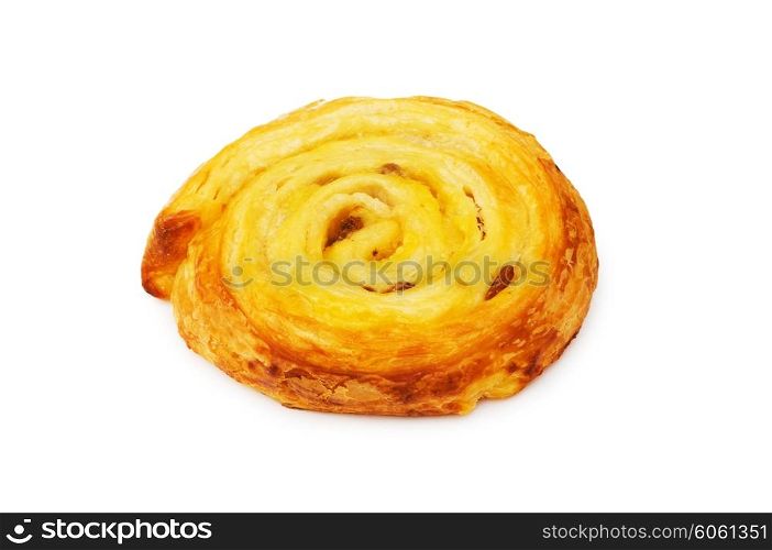 Fresh danish pastry isolated on the white background
