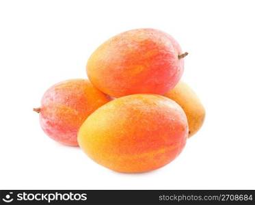 Fresh delicious mango fruit isolated on white background