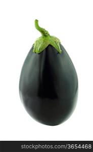 fresh eggplant vegetable on white background . with a clipping path