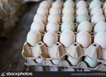 Fresh eggs white duck egg box / produce eggs fresh from the farm organic
