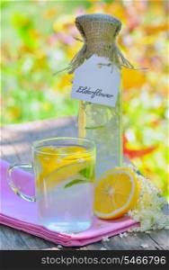 Fresh Elderflower and lemon juice