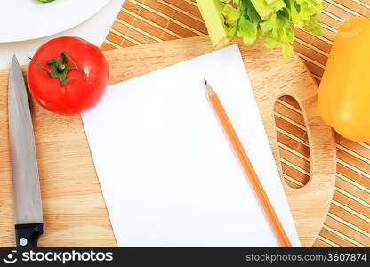 Fresh food and vegetables on the table