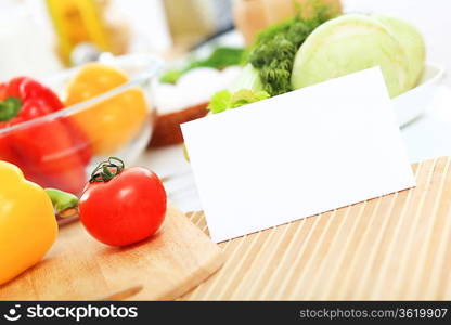 Fresh food and vegetables on the table