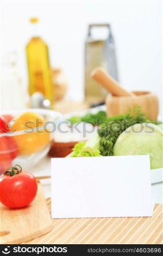 Fresh food and vegetables on the table