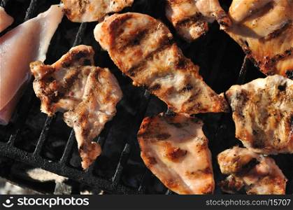 fresh food steak grill meat on fire outdoor