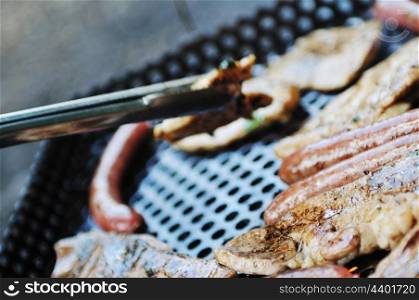 fresh food steak grill meat on fire outdoor