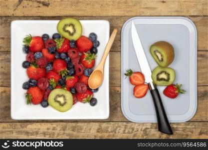 Fresh Fruit and Berries for Breakfast