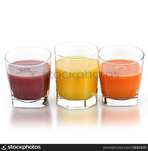 Fresh Fruit And Vegetable Juice Glasses