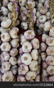 Fresh garlic at a french market in the Provence, France