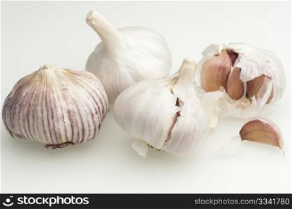 Fresh Garlic Bulbs Ready For Use