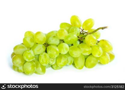 fresh grapes on white background