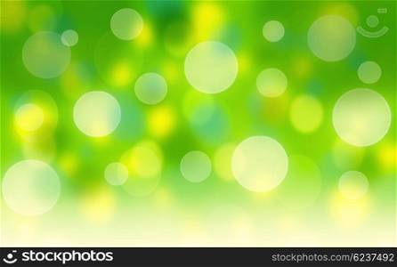 Fresh green abstract spring background with bokeh effect