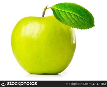 fresh green apple isolated on white
