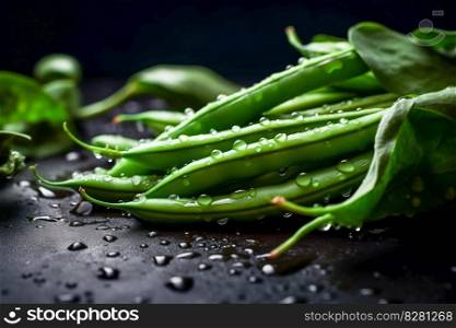 Fresh Green Beans. Generative AI. High quality illustration. Fresh Green Beans. Generative AI