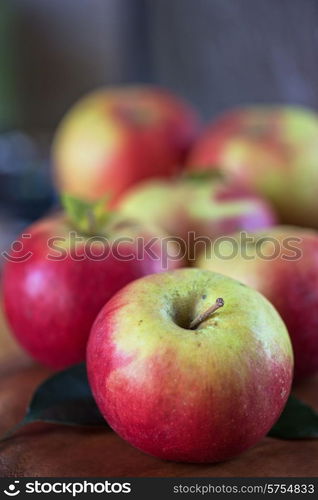 Fresh harvest of ripe apples. Nature fruit concept.. harvest of apples