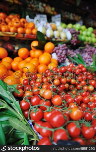 fresh healthy organic food fruits and vegetables at market