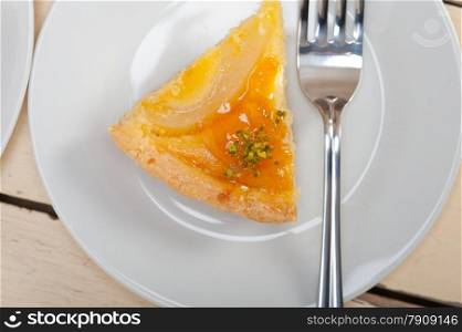 fresh home baked pears pie dessert cake tart