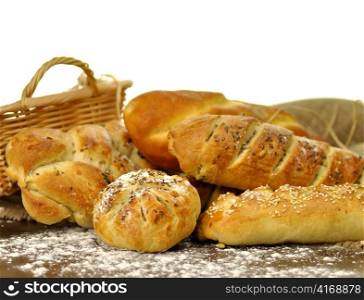 fresh homemade bread assortment