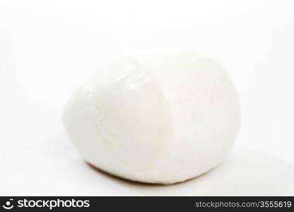 fresh italian mozzarella on white background