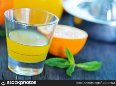 fresh juice in glass dishware and on a table