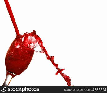 Fresh juice. Juice splash isolated on white