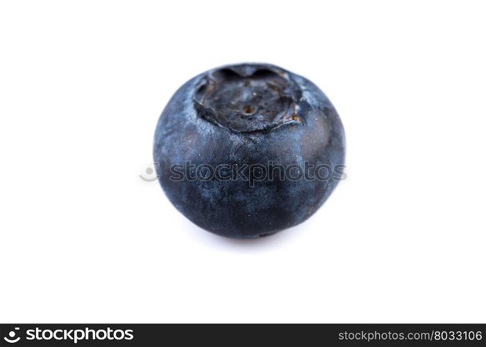 Fresh juicy blueberries isolated on white background