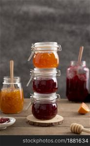 fresh juicy pile homemade jam