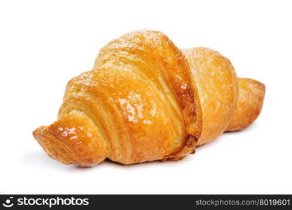 fresh just baked croissant on white background, isolated