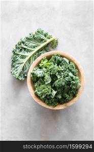 Fresh kale curly leaves, superfood
