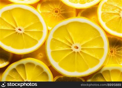  Fresh lemon  backgrond.  Image created with Generative AI technology
