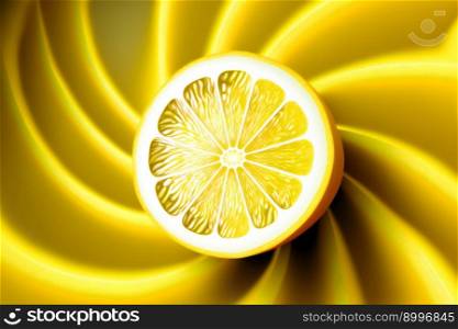  Fresh lemon  backgrond.  Image created with Generative AI technology
