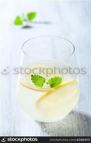 fresh lemonade in glass