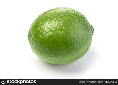Fresh lime isolated on white with clipping path