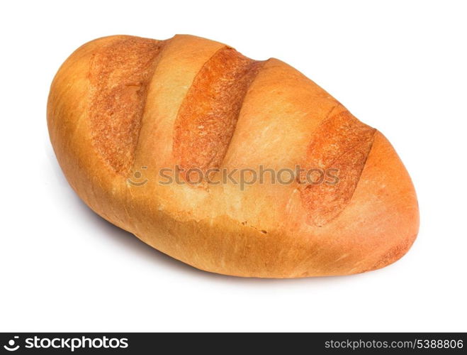 Fresh loaf of fancy bread isolated on white