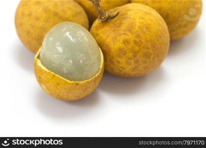 Fresh longan fruit isolate on white background